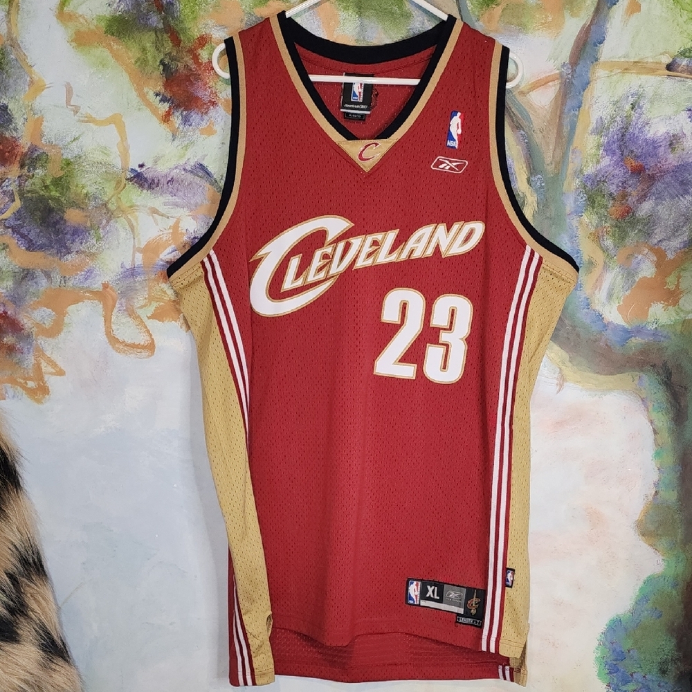 Reebok Red and Gold Cleveland Jersey